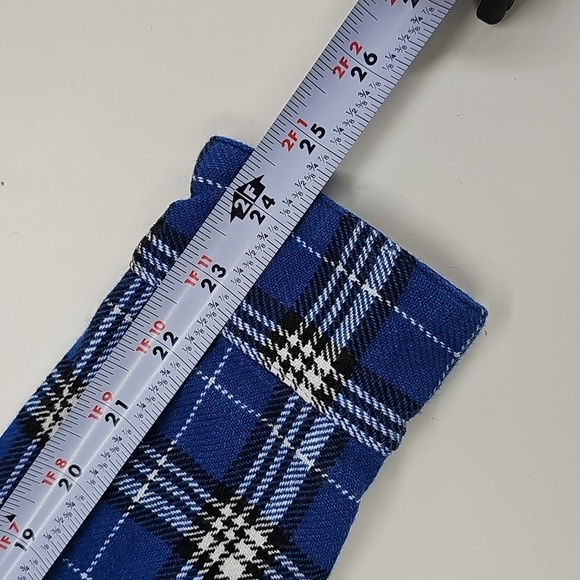 Polo Jeans Co Blue Plaid Zip-Up Cropped Shirt Jacket Shacket, *Fabric Not Known* - Picture 6 of 8